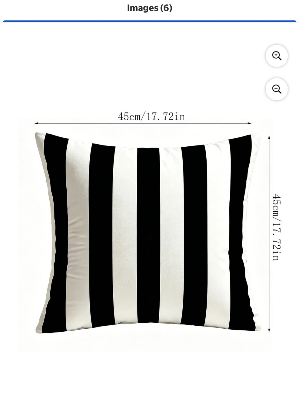 2 Black and White Vertical Stripe Outdoor Throw Pillow COVERS